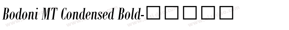 Bodoni MT Condensed Bold字体转换
